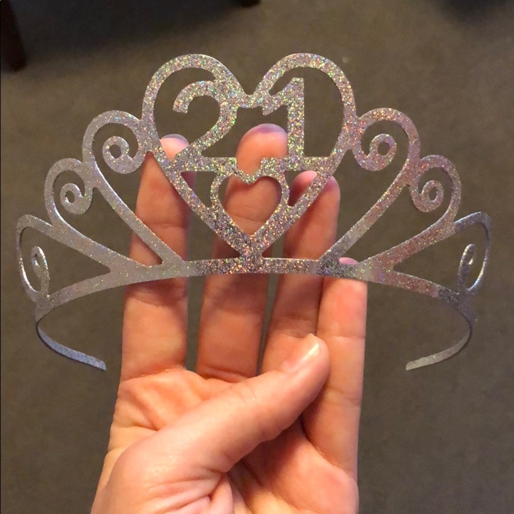 21St Birthday Glittery Silver Tiara